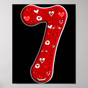 Póster Disfraz de pareja dúo 67 Meme Seis Siete Número 7