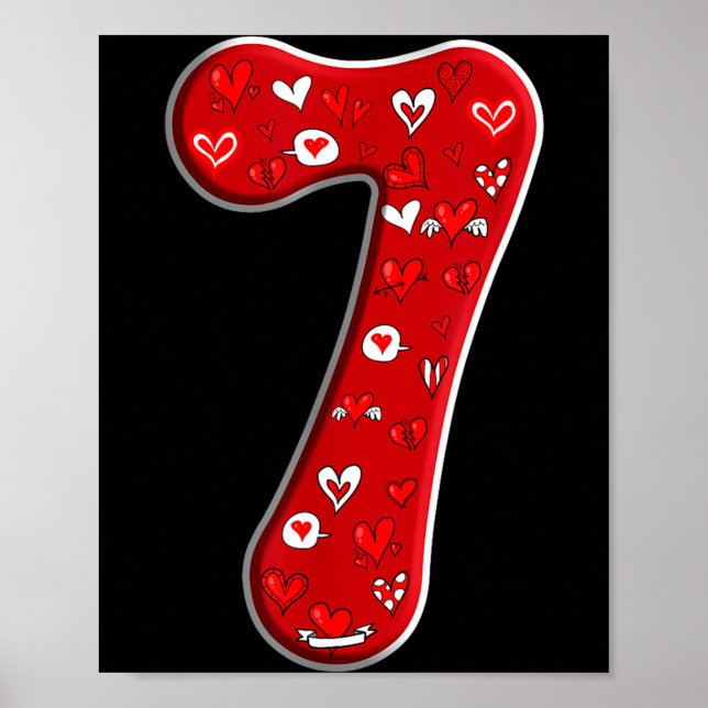 Póster Disfraz de pareja dúo 67 Meme Seis Siete Número 7  (Frente)