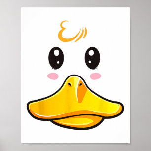 Póster Disfraz de pato cúbito de goma Ducky Face Hallowee