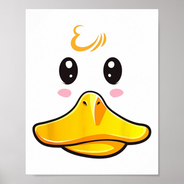 Póster Disfraz de pato cúbito de goma Ducky Face Hallowee (Frente)