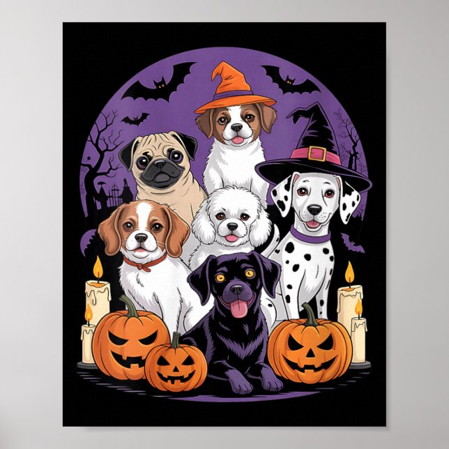 Póster Disfraz De Perro Fantasma Divertido Para Mujer (Frente)
