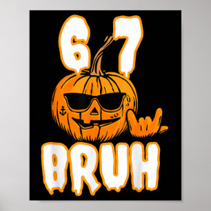 Póster Disfraz de rotura cerebral de meme de Halloween 67