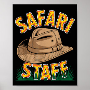Póster Disfraz de safari genial para hombres mujeres niño