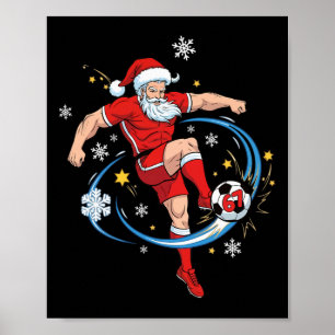 Póster Disfraz de Santa Sungles Seis Siete Jugador de Fút