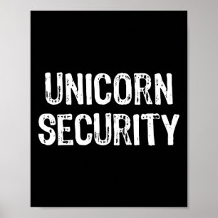 Póster Disfraz de seguridad de Unicorn Halloween Mamá Pap