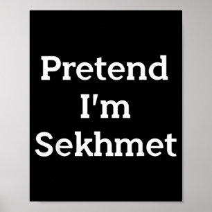 Póster disfraz de Sekhmet divertido egipcio Halloween