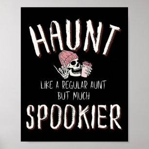 Póster Disfraz del esqueleto de Halloween de la tía Shirt