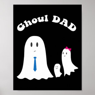 Póster Disfraz divertida de Halloween Padre Ghoul Dad