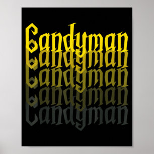 Póster Disfraz divertido de Candyman espejo al revés de H