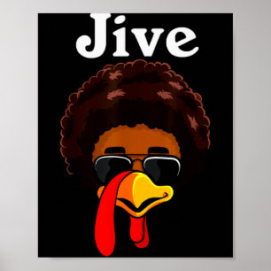 Póster Disfraz divertido de Día de Acción de Gracias para