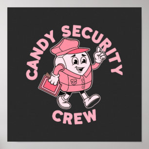 Póster Disfraz divertido de equipo de seguridad de dulces