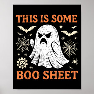 Póster Disfraz divertido de fantasma para Halloween Hoja