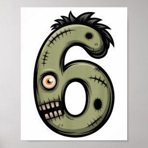 Póster Disfraz divertido de Halloween 6 7 Meme 67 Hallowe