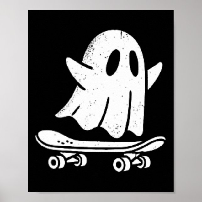 Póster Disfraz divertido de Halloween de fantasma haciend (Frente)