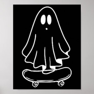 Póster Disfraz divertido de Halloween perezoso de monopat