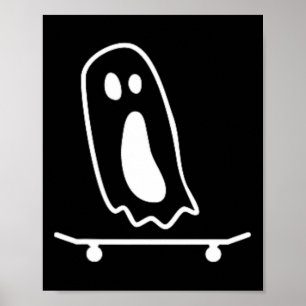 Póster Disfraz divertido de Halloween perezoso de monopat