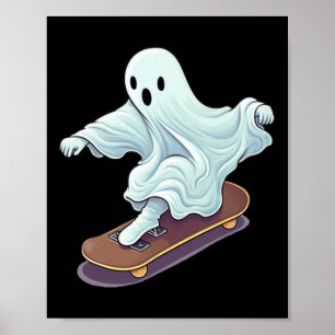 Póster Disfraz divertido de Halloween perezoso de monopat
