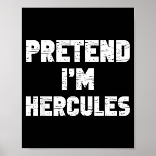 Póster Disfraz divertido de Hércules para niños perezosos