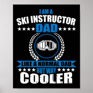 Póster Disfraz divertido de instructor de esquí para el D