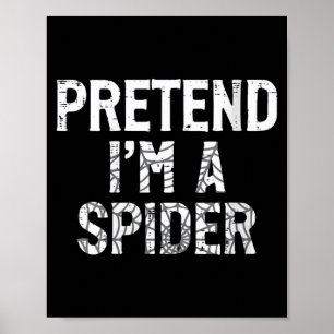 Póster Disfraz divertido de mujer araña para Halloween