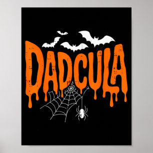Póster Disfraz divertido de murciélago para papá en Hallo