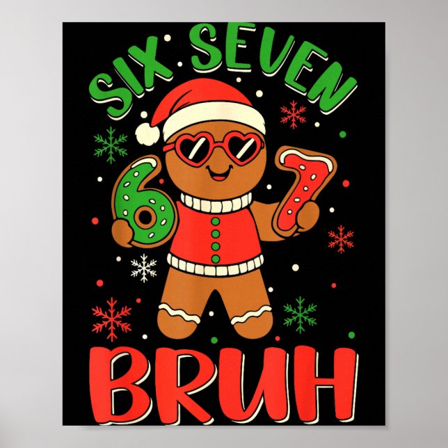 Póster Disfraz divertido de pan de jengibre de Navidad Se (Frente)