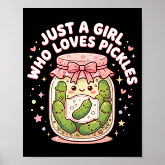 Póster Disfraz divertido de pepino para una chica que ama