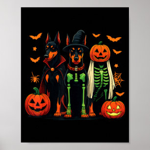Póster Disfraz divertido de perro bruja fantasma momia Do