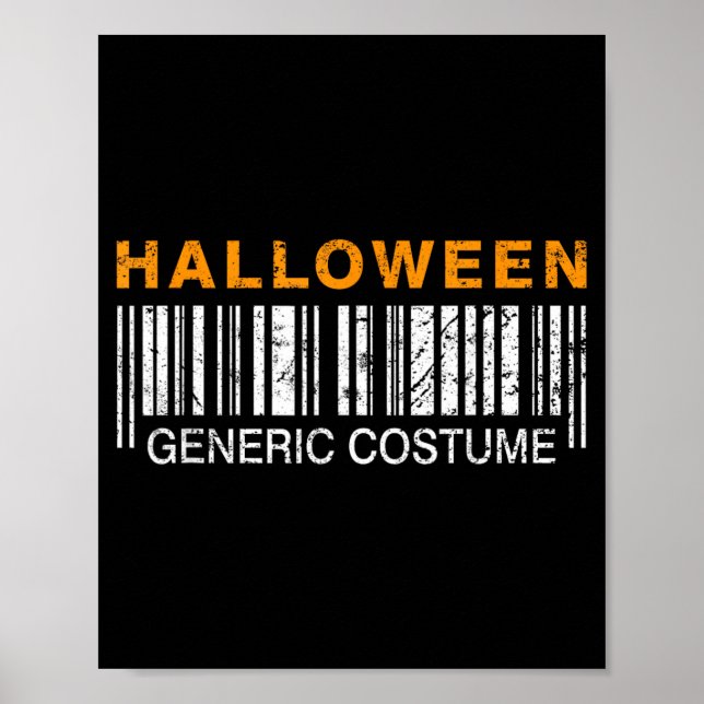 Póster disfraz divertido genérico de Halloween (Frente)