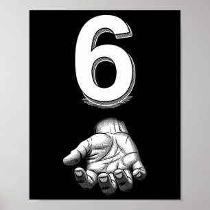 Póster Disfraz divertido número 6 coincidente con meme 67
