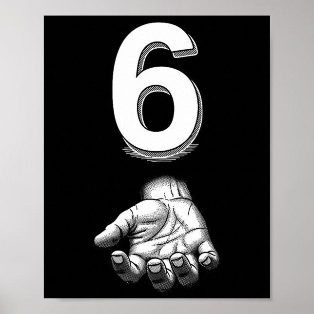 Póster Disfraz divertido número 6 coincidente con meme 67 (Frente)