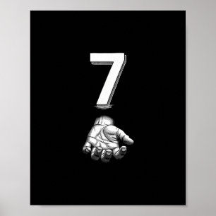 Póster Disfraz divertido número 7 coincidente 67 Meme