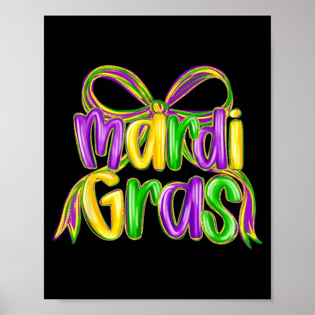 Póster Disfraz divertido para el desfile de Mardi Gras So (Frente)