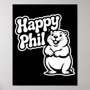 Póster Disfraz lindo del Día de la Marmota de Punxy Phils