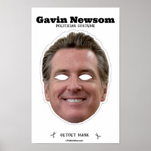 Póster Disfraz Máscara de Gavin Newsom