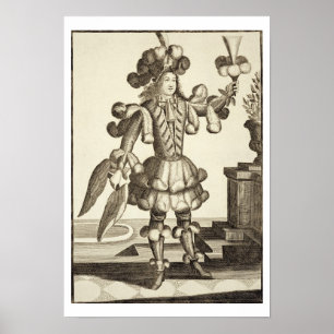 Póster Disfraz para un concesionario de plumas, pub de Ge