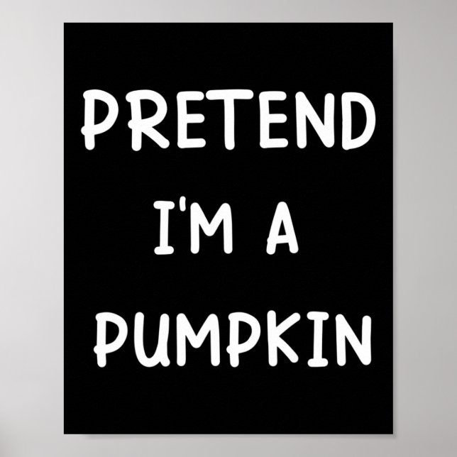 Póster Disfraz perezoso de Halloween finge que soy una ca (Frente)