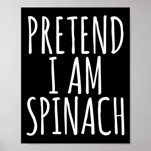 Póster Disfraz perezoso de Halloween pretender que soy es (Frente)