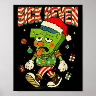 Póster Disfraz Sick Seven 67 divertido Navidad Santa homb