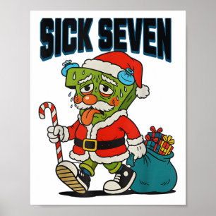 Póster Disfraz Sick Seven 67 divertido Navidad Santa homb