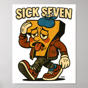 Póster Disfrázate de Sick Seven 67 de Halloween Divertido