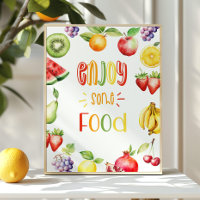 Disfruta de algo de comida cumpleaños de fruta de 