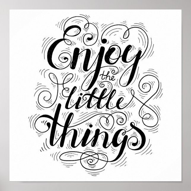 Póster Disfruta De Las Pequeñas Cosas 1 (Frente)