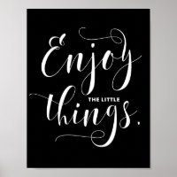 Disfruta De Las Pequeñas Cosas | Caligrafía blanca
