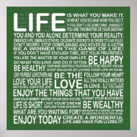 Disfruta de tu poster de vida en verde