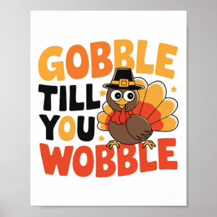 Póster Disfruta Hasta Que te Tambalees Disfraz de Pavo de