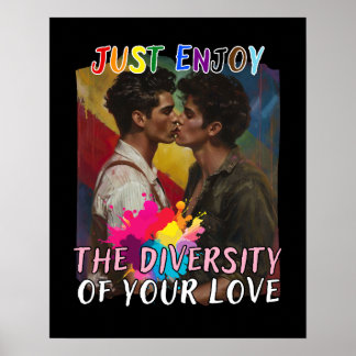 Póster Disfruta la diversidad de tu amor - hombre