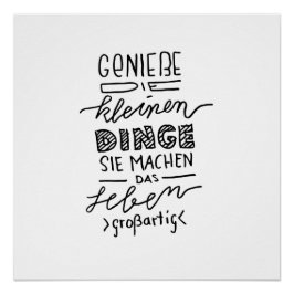 Póster Disfruta las cositas pequeñas… dicho - Lettering