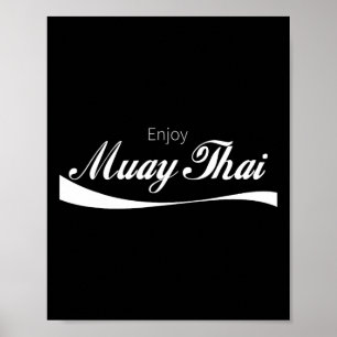 Póster Disfruta Muay Thai Kickboxing Artes Marciales Luch