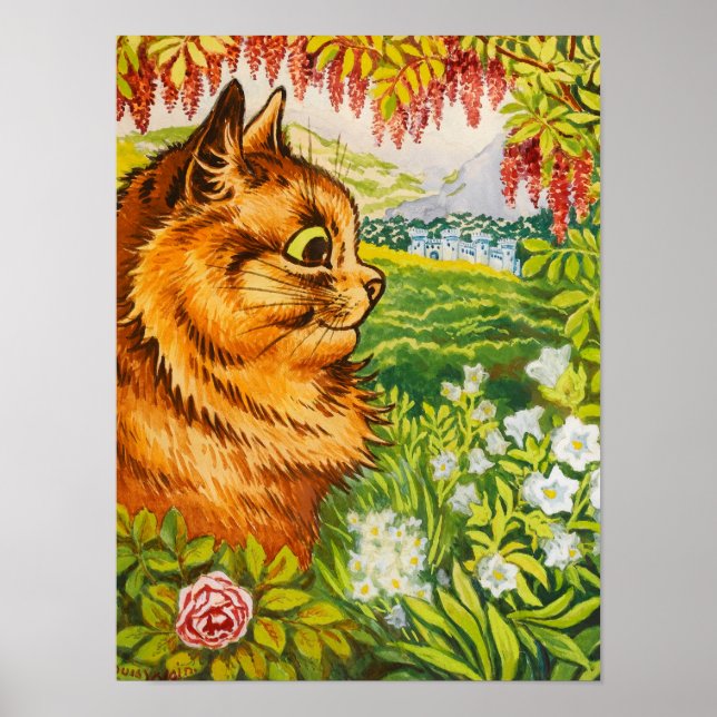 Póster Disfrutando de la vista de Louis Wain (Frente)